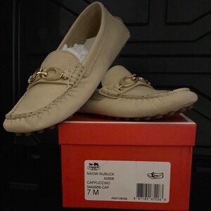 Coach Naomi Nubuck Loafers - Cappuccino